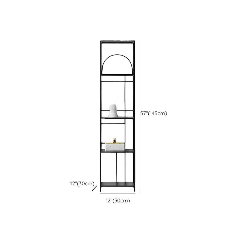Glam Open Back Bookcase Standard Metal Bookshelf with Shelves Clearhalo 'Bookcases' 'furn' 'furn_bookcases' 'Furniture' 'Office Furniture' 1200x1200_ac278065-a1dc-4028-bfd1-6994403729e4