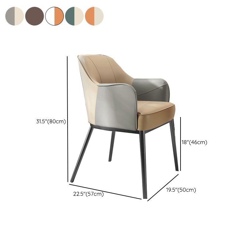 Sedia a braccio in stile industriale sedia da pranzo in vetro per camera da letto