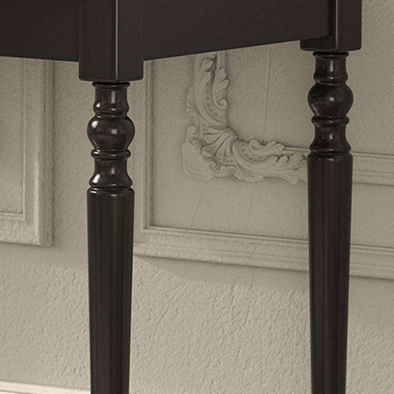 Bureau d'écriture en bois massif Glam Style Rectangular avec 2 tiroirs