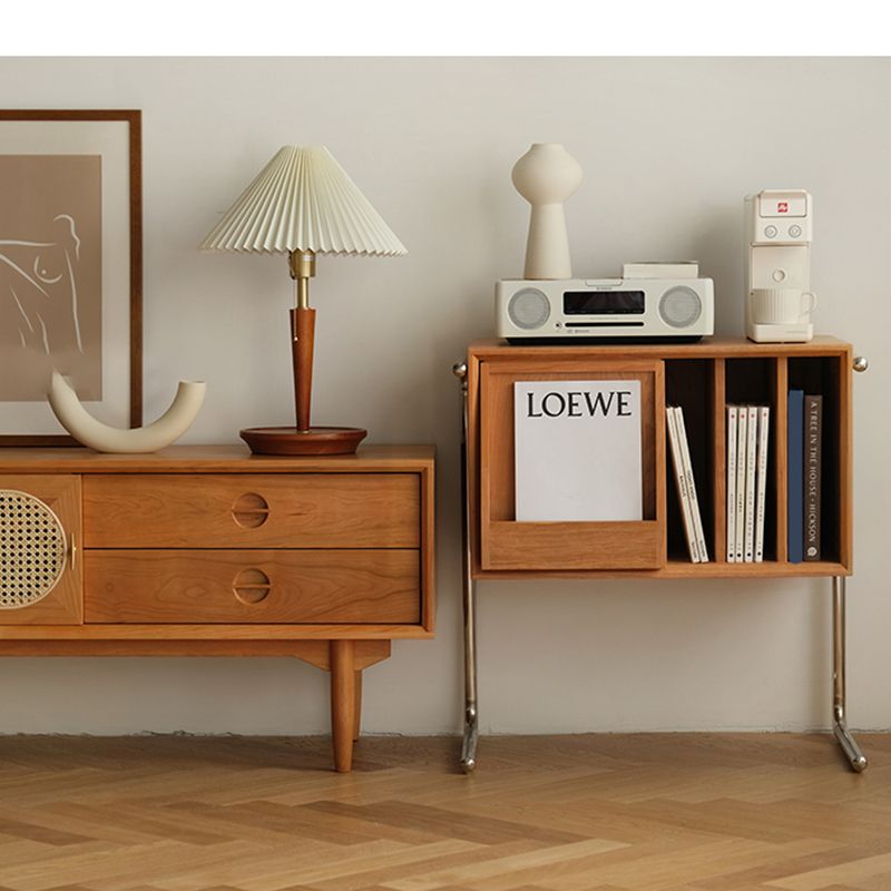Modern Style Solid Wood Bookshelf Closed Back Bookcase with Doors Clearhalo 'Bookcases' 'furn' 'furn_bookcases' 'Furniture' 'Office Furniture' 1200x1200_ac2becf5-3682-4139-a8a3-7ceb1f01c24c