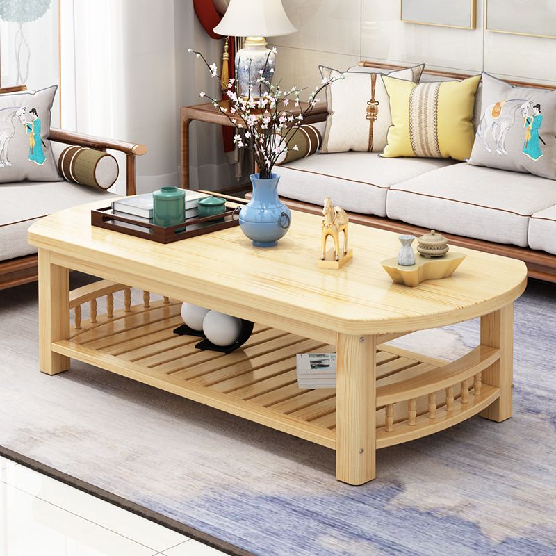 Contemporary Coffee Table Storage Solid Wood Coffee Cocktail Table Clearhalo 'Coffee & Accent Tables' 'Coffee Tables' 'coffee_tables' 'furn' 'furn_coffee_tables' 'Furniture' 'Living Room Furniture' 1200x1200_ac2ca617-e28f-4067-9631-b9eaaf498b65