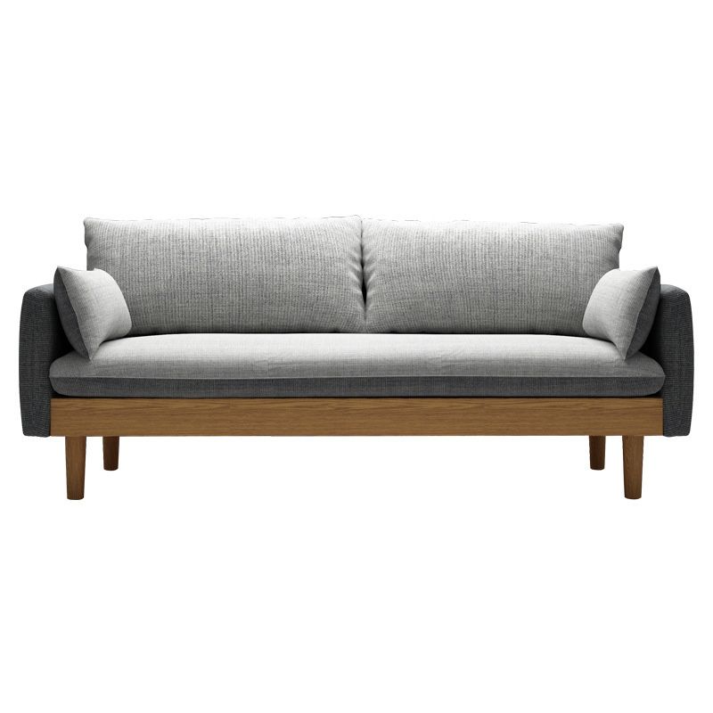 Linen Loose Back Sofa 29.92" High 3-Seat Square Arm Loveseat Clearhalo 'furn' 'furn_sofas' 'Furniture' 'furniture_sofas' 'kitchen' 'kitchen_sofas' 'Living Room Furniture' 'Sofa' 'sofas' 1200x1200_ac2ced52-6e44-4195-a317-02b8e3ea5f19