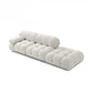 Contemporary Biscuit Back Sofa 26.38"High Velvet Couch for Living Room,White Clearhalo 'furn' 'furn_sofas' 'Furniture' 'furniture_sofas' 'kitchen' 'kitchen_sofas' 'Living Room Furniture' 'Sofa' 'sofas' 1200x1200_ac304a2e-04bb-4a43-bec4-0bb9bcb343f4