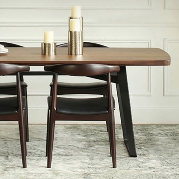 Industrial Style Solid Wood Top Dining¬†Room¬†Set with Rectangle Shape Table Dining Room Set Clearhalo 'Dining Room Sets' 'Dining Tables & Seating' 'dining_room_set' 'furn' 'furn_dining_room_set' 'Furniture' 'furniture_dining_room_set' 'Kitchen & Dining Furniture' 'kitchen&dining_furn' 'kitchen' 1200x1200_ac30f507-7b93-4dc9-8161-c98bbde7a0c5