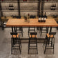Industrial Style Bar Table Wood Top Counter Table 42-inch Height Table Clearhalo 'Bar Furniture' 'Bar Tables' 'bar_tables' 'furn' 'furn_bar_tables' 'Furniture' 'furniture_bar_tables' 'Kitchen & Dining Furniture' 'kitchen&dining_furn' 'kitchen' 1200x1200_ac30fd97-fd74-46f9-a776-1351dba8705b