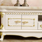 Support multimédia TV moderne Console multimédia TV en marbre avec 2 tiroirs