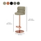 Glam Style Liftable Bar Stool Round Seat Counter Bar Stool for Home Use Clearhalo 'Bar Furniture' 'Bar Stools' 'bar_stools' 'furn' 'furn_bar_stools' 'Furniture' 'Kitchen & Dining Furniture' 1200x1200_ac338ed7-7054-443a-9a17-c975d2aa562b