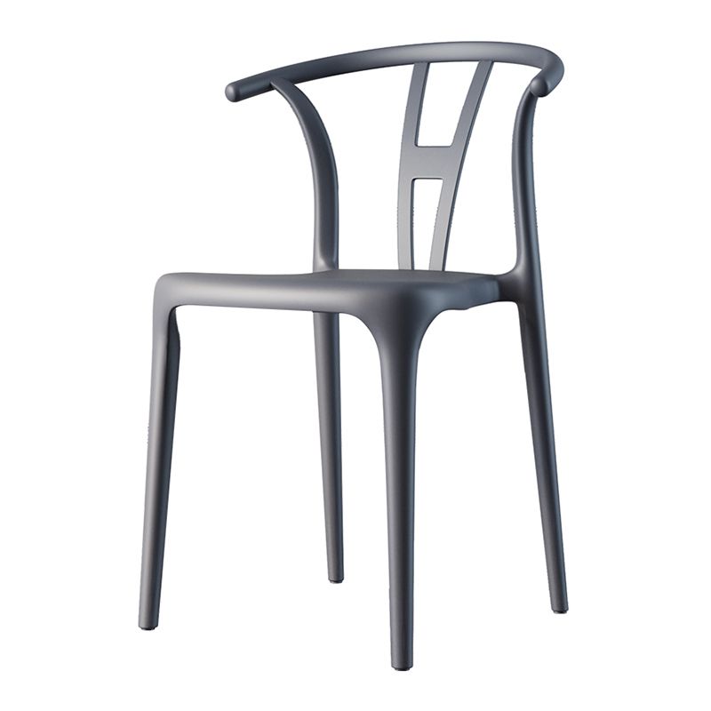 Scandinavian Plastic Dining Room Chair Slat Back Stacking Side Chair Clearhalo 'Dining Chairs' 'Dining Tables & Seating' 'dining_chair' 'furn' 'furn_dining_chair' 'Furniture' 'furniture_dining_chair' 'Kitchen & Dining Furniture' 1200x1200_ac339be3-c341-4253-8960-048dc2d67203