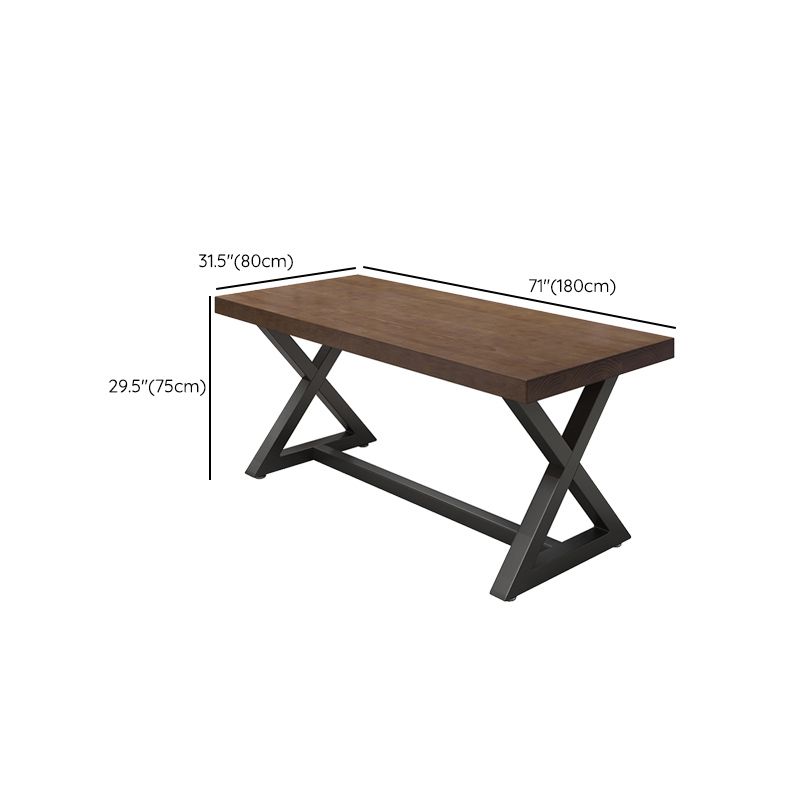 Tavolo da pranzo marrone scuro in legno set 1/4/5 pezzi Dinette industriale per casa