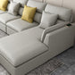 Nordic Faux Leather Stationary Living Room Pillow Top Arm Sofa Chaise