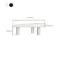 Solid Wood 3 Legs Coffee Table 13" H Cloud-Shaped Cocktail Table