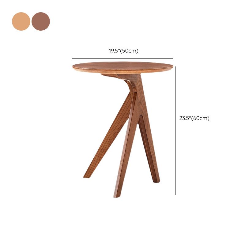 19" Wide Contemporary Corner Table Round Solid Wood Side End Table Clearhalo 'Coffee & Accent Tables' 'End & Side Tables' 'end_side_tables' 'furn' 'furn_end_side_tables' 'Furniture' 'Living Room Furniture' 1200x1200_ac34e4cb-524e-4a40-8ad6-1c455f98112e