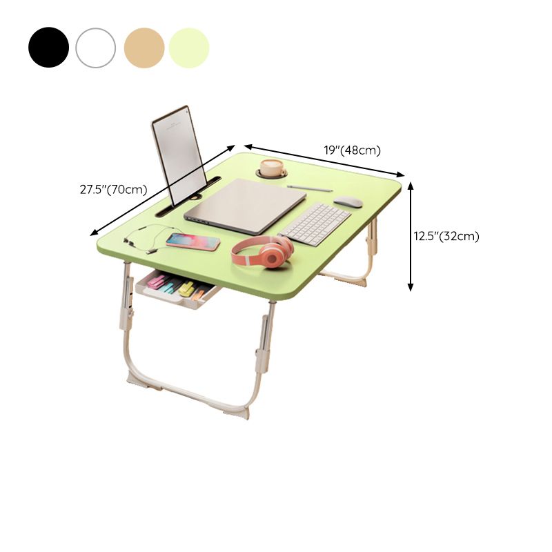 Engineered Wood Contemporary Office Desk Bedroom Writing Desk with White Legs