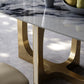 Designer Style Sintered Stone Dining Set Rectangle 1/2/3/5/6 Pieces Dining Room Table Set
