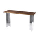 Modern Solid Wood Acrylic Base Bar Table for Kitchen Dining Room Clearhalo 'Bar Furniture' 'Bar Tables' 'bar_tables' 'furn' 'furn_bar_tables' 'Furniture' 'Kitchen & Dining Furniture' 1200x1200_ac366767-b946-4a8d-aed8-74abdf4e3aa2