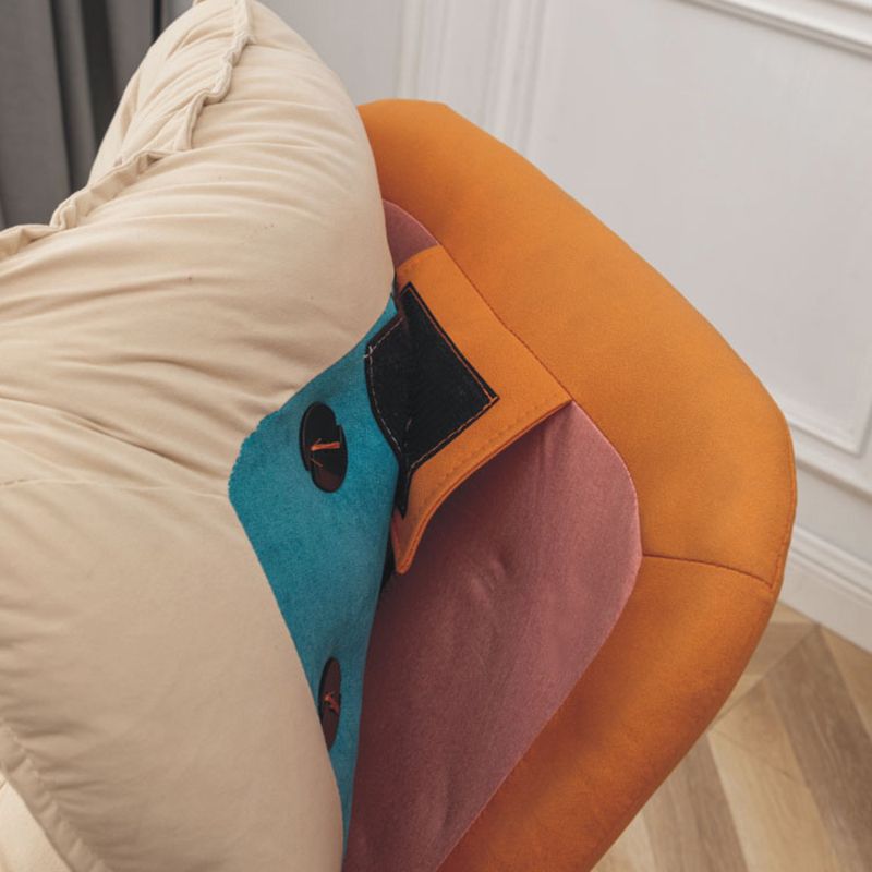 Modern Rocker Chair Metal Frame Tufted Cushion Spindle Rocker Chair for Living Room