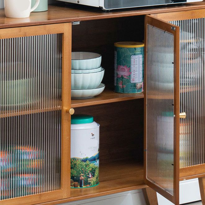 Server per pranzo acrilico contemporaneo server di bambù marrone per cucina