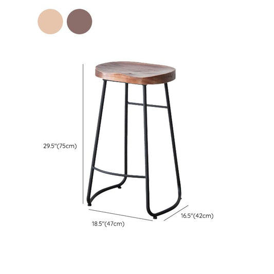 Tabouret de comptoir en bois massif de style contemporain tabouret de siège de siège avec repose-pieds