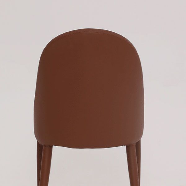 Modern Leather Curved Sloped Armless Chair Matte Finish Parsons Chair for Brasserie Clearhalo ' kitchen&dining_furn' 'Dining Chairs' 'Dining Tables & Seating' 'dining_chair' 'furn' 'furn_dining_chair' 'Furniture' 'furniture_dining_chair' 'Kitchen & Dining Furniture' 'kitchen' 1200x1200_ac3b59be-cada-4895-b34a-9f0284fbad08