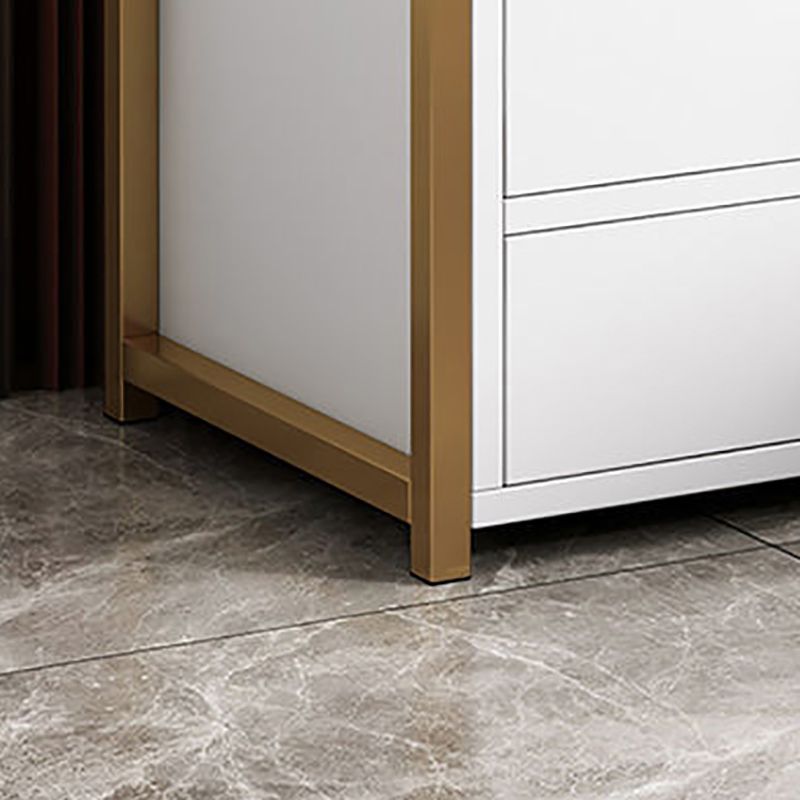 Comodino a legno in solido tavolo da notte contemporaneo con cassetti, 19,7 "di altezza