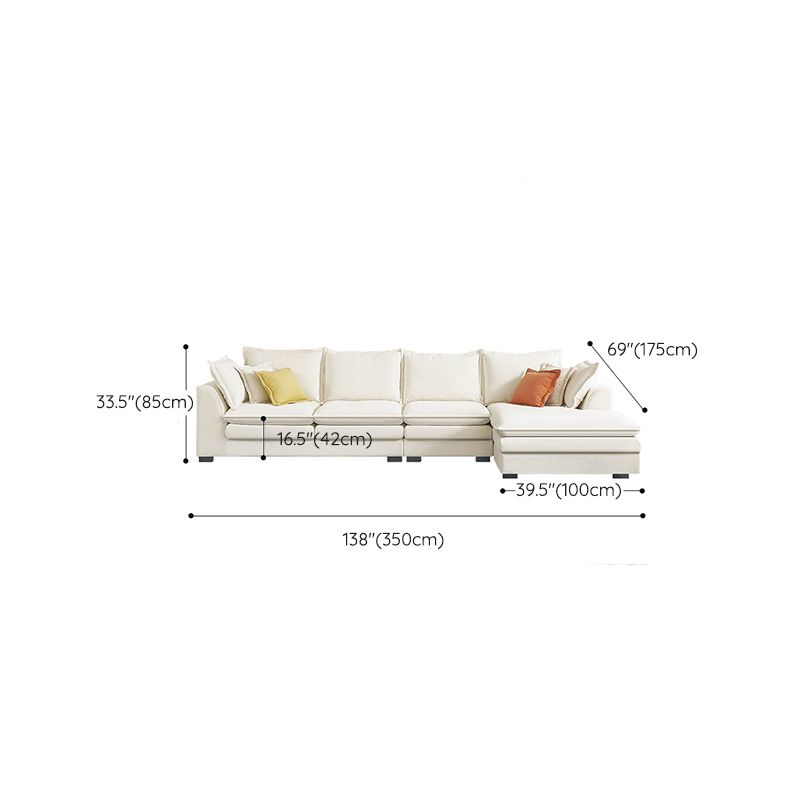 Sofá Velé Contemporáneo con almohada y brazo cuadrado en madera