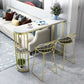 Stone Top Bar Height Table Modern Style Bistro Pub Table with 2 Shelves Clearhalo 'Bar Furniture' 'Bar Tables' 'bar_tables' 'furn' 'furn_bar_tables' 'Furniture' 'Kitchen & Dining Furniture' 1200x1200_ac4144b1-ab01-420f-9c2b-1cca831a0701