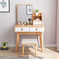 Vanité de maquillage en bois massif scandinave 3 tiroir vanité