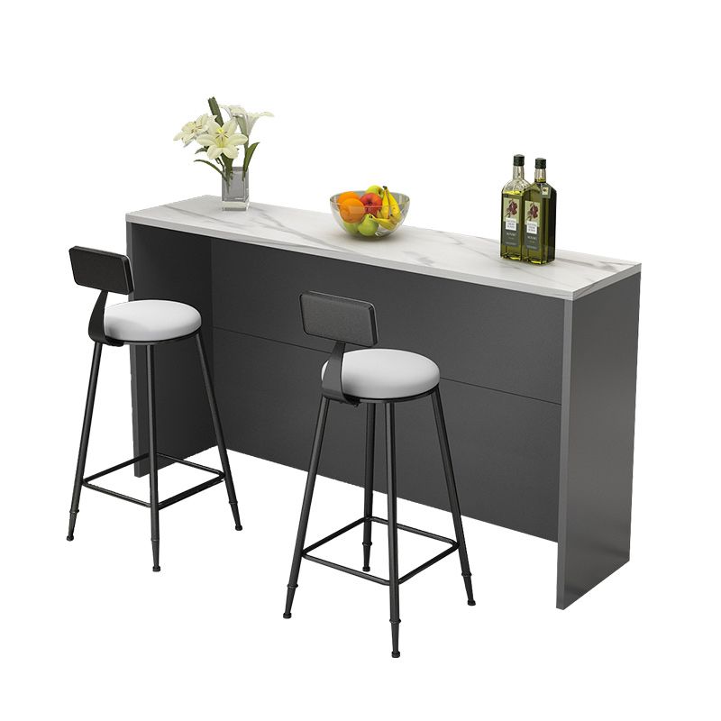 Indoor Contemporary Bar Dining Table Rectangle Stone Bar Table Clearhalo 'Bar Furniture' 'Bar Tables' 'bar_tables' 'furn' 'furn_bar_tables' 'Furniture' 'Kitchen & Dining Furniture' 1200x1200_ac439ac8-c35f-42ca-8a29-80ea4f9c66d0