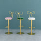 Glam Liftable Backrest Counter Stool Iron Household Bar Stool with Cushion Clearhalo 'Bar Furniture' 'Bar Stools' 'bar_stools' 'furn' 'furn_bar_stools' 'furniture_bar_stools' 'Kitchen & Dining Furniture' 'kitchen&dining_furn' 'kitchen' 'kitchen_furn' Furniture' 1200x1200_ac46f646-4a63-40a0-8e97-409d02a9a8f4