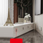 White Media Console Modern Faux Wood TV Stand Console with Drawers Clearhalo 'furn' 'furn_tv_stands_entertainment_centers' 'Furniture' 'Living Room Furniture' 'TV Stands & Entertainment Centers' 'TV Stands & Media Storage Furniture' 'tv_stands_entertainment_centers' 1200x1200_ac475d98-d7bf-4042-8dd4-8d92b762311f