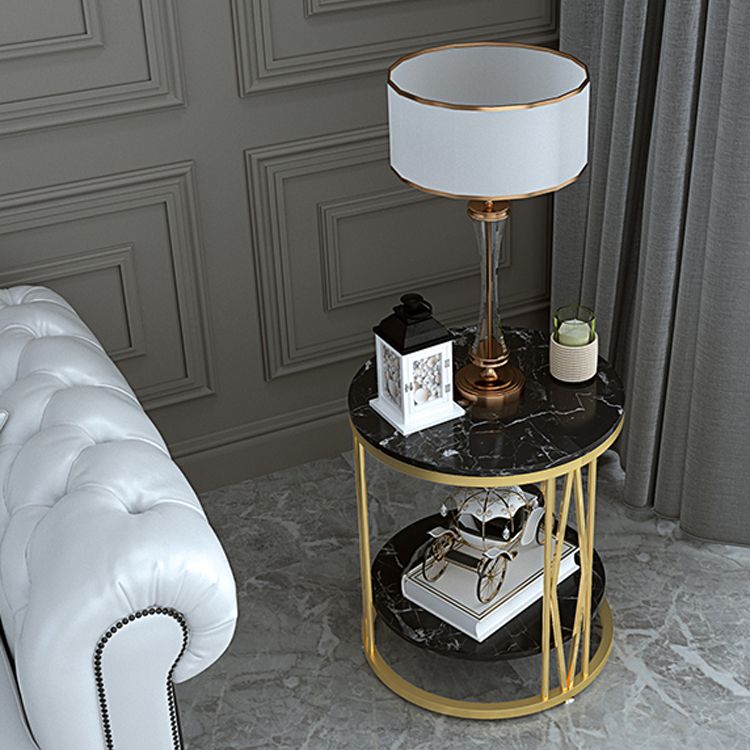 Pantalla de noche industrial de la mesa del estante inferior soporte de noche para dormitorio