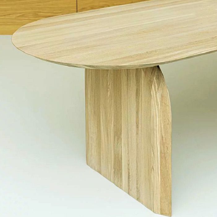 Oval Solid Wood Brown Tone Dining Table Simplicity Double Pedestal Table for Dining Room Clearhalo ' dining_table' 'Dining Tables & Seating' 'Dining Tables' 'furn' 'furn_dining_table' 'Furniture' 'furniture_dining_table' 'Kitchen & Dining Furniture' 'kitchen&dining_furn' 'kitchen' 'kitchen_dining_table' 1200x1200_ac4b1bcb-834e-4e6c-8ca5-fe4b19bcb5aa