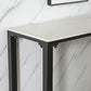 Industrial Stone Indoor Pub Bar Table Iron Trestle Pedestal Bar Dining Table Clearhalo 'Bar Furniture' 'Bar Tables' 'bar_tables' 'furn' 'furn_bar_tables' 'Furniture' 'furniture_bar_tables' 'Kitchen & Dining Furniture' 1200x1200_ac4c4eb3-3463-4206-a1d5-7da257492fa6