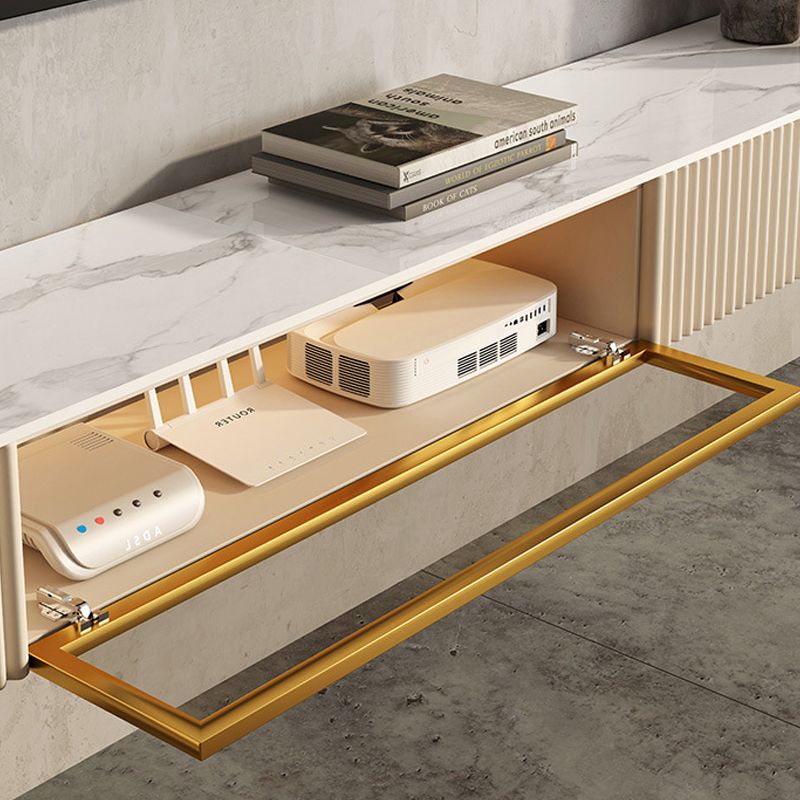 Glam Stone TV Stand Console Wall-mounted TV Media Stand with Drawers for Living Room Clearhalo 'furn' 'furn_tv_stands_entertainment_centers' 'Furniture' 'Living Room Furniture' 'TV Stands & Entertainment Centers' 'TV Stands & Media Storage Furniture' 'tv_stands_entertainment_centers' 1200x1200_ac50134f-6192-481d-a01b-e82b5e4b5d0d