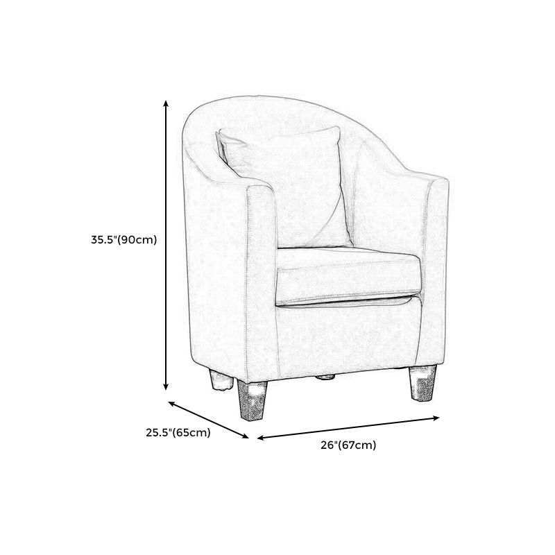 Armchair Chair 26.3" L x25.5" W x35.4" H Chair with Basic Four Legs Clearhalo 'Accent Chairs' 'accent_chairs' 'Chairs & Seating' 'Furniture' 'furniture_accent_chairs' 'Living Room Furniture' 1200x1200_ac5018c5-6a3b-4e48-9d2c-f9465f322713