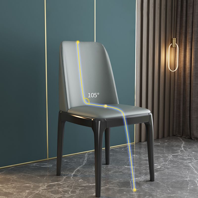 Glam Style Rubberwood Chair Solid Back Side Kitchen Dining Room Chairs Clearhalo ' kitchen&dining_furn' 'Dining Chairs' 'Dining Tables & Seating' 'dining_chair' 'furn' 'furn_dining_chair' 'Furniture' 'furniture_dining_chair' 'Kitchen & Dining Furniture' 'kitchen' 1200x1200_ac518f76-11cd-4f6a-89e6-27deec072e0f