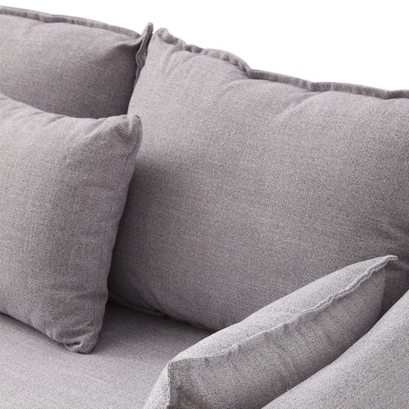 Modern Fabric Stationary Sofa 1/3-seat Flared Arm Sofa in Grey Clearhalo 'furn' 'furn_sofas' 'Furniture' 'Living Room Furniture' 'Sofa' 'sofas' 1200x1200_ac52999f-7ac0-4a1b-bfdd-9ae4d8a4b76c