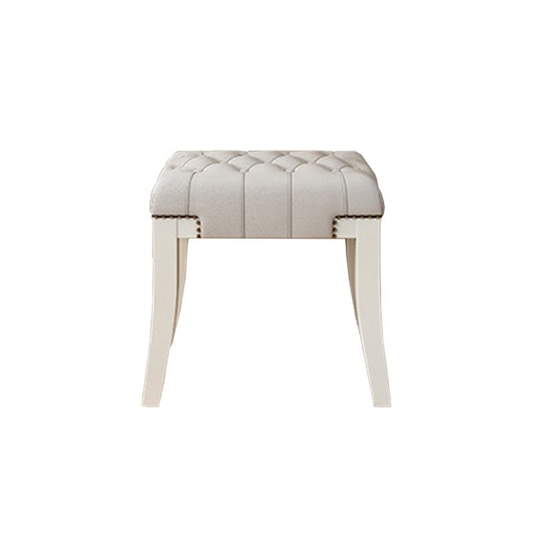 Ensemble de tabourets de coiffeuse de maquillage en miroir en bois noir / blanc