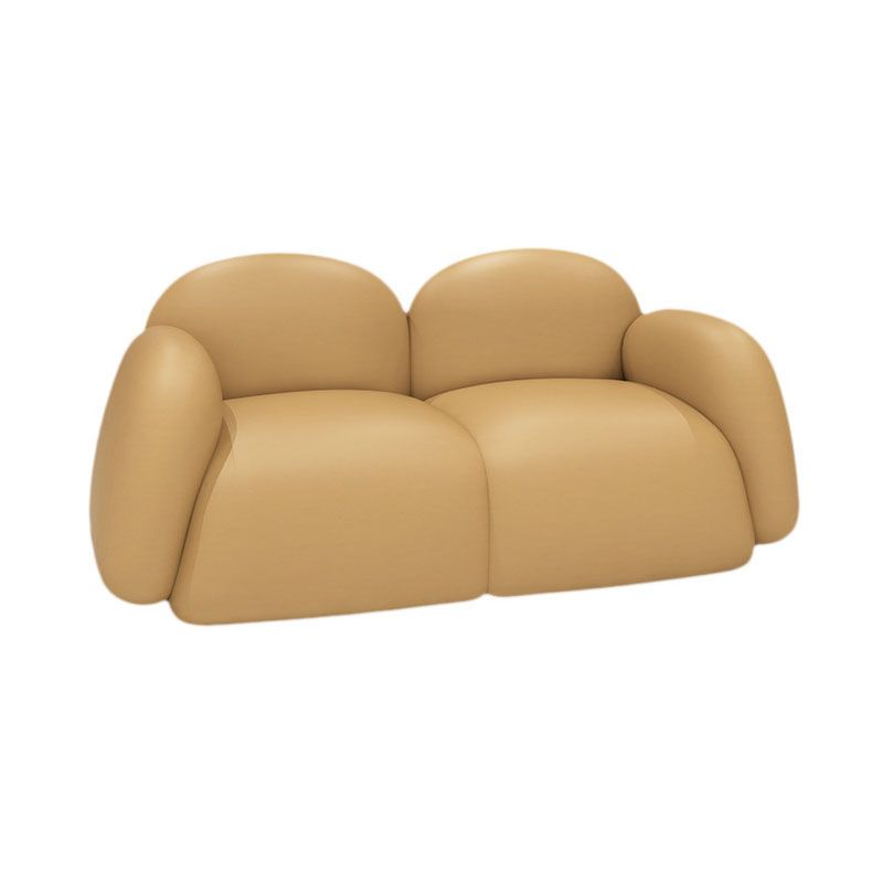 Faux Leather Modern Sofa 28,35 "Hoge strakke achterkant 2-zits loveseat