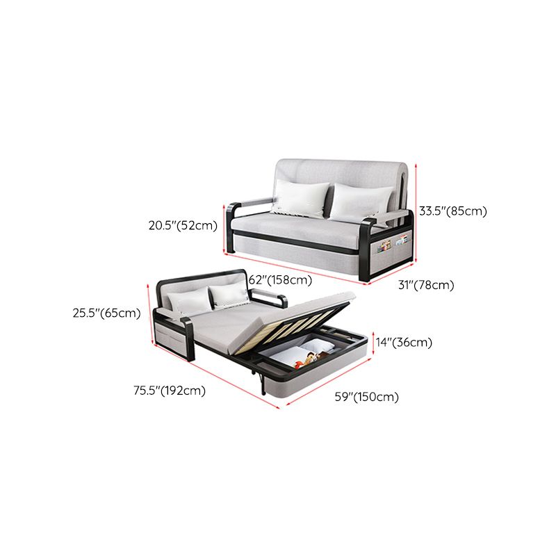 30" Wide Contemporary Futon Sofa Bed Cushion Back Futon Sleeper Sofa Clearhalo 'furn' 'furn_futons' 'Furniture' 'Futons & Daybeds' 'Futons' 'Living Room Furniture' 1200x1200_ac53d98b-1ffb-4704-b163-22f9da897da8
