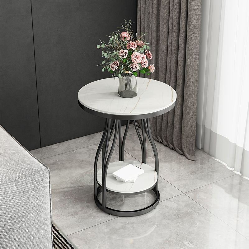 24.8" Tall Round Side Accent Table Metal Frame Nesting End Table Clearhalo 'Coffee & Accent Tables' 'End & Side Tables' 'end_side_tables' 'furn' 'furn_end_side_tables' 'Furniture' 'Living Room Furniture' 1200x1200_ac53f141-065b-4843-993f-f688571268be