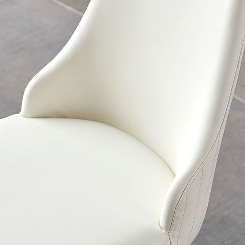 Scandinavian Style Solid Back Armless Dining Chair Upholstered Dining Side Chair Clearhalo ' kitchen&dining_furn' 'Dining Chairs' 'Dining Tables & Seating' 'dining_chair' 'furn' 'furn_dining_chair' 'Furniture' 'furniture_dining_chair' 'Kitchen & Dining Furniture' 'kitchen' 1200x1200_ac55289c-fce3-4705-81f3-afdea2cb842f