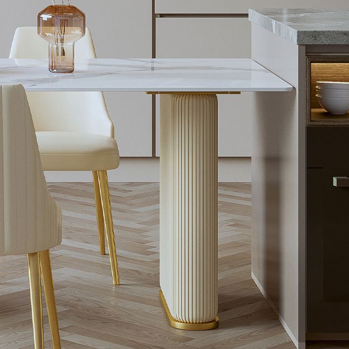 Glam 1/3/4/5 Pieces Dining Set Rectangle Sintered Stone Dining Table Set Clearhalo 'Dining Room Sets' 'Dining Tables & Seating' 'dining_room_set' 'furn' 'furn_dining_room_set' 'Furniture' 'furniture_dining_room_set' 'Kitchen & Dining Furniture' 1200x1200_ac5543a7-f385-4bc7-bbaa-b5cb4d845c1f