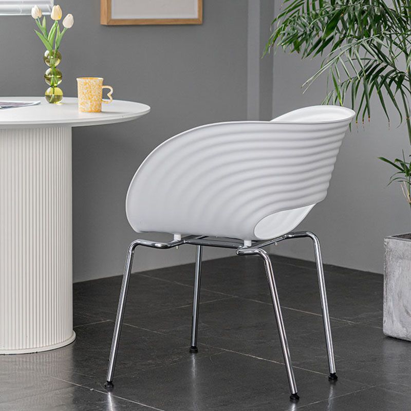 Industrial Style Open Back Dining Side Chair Plastic Dining Armless Chairs with Metal Legs Clearhalo ' kitchen&dining_furn' 'Dining Chairs' 'Dining Tables & Seating' 'dining_chair' 'furn' 'furn_dining_chair' 'Furniture' 'furniture_dining_chair' 'Kitchen & Dining Furniture' 'kitchen' 1200x1200_ac57f74c-ecf5-45e6-b06d-bc2f0353504b