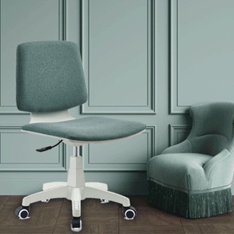 Silla de oficina contemporánea con respaldo medio, silla giratoria para conferencias con ruedas