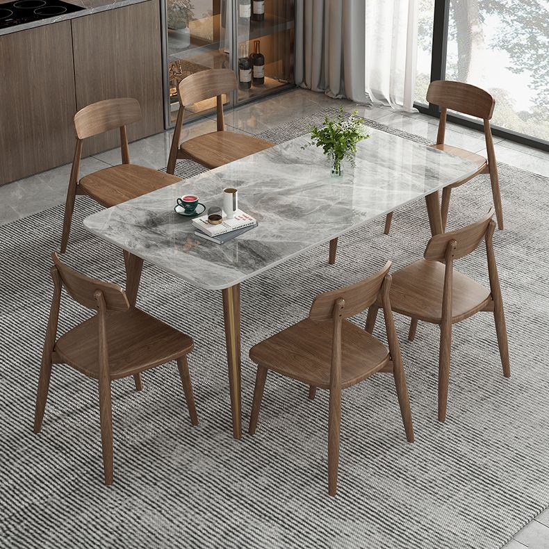 Modern Style Sintered Stone Dining Table 4 Legs Rectangular Table in Grey Clearhalo ' dining_table' 'Dining Tables & Seating' 'Dining Tables' 'furn' 'furn_dining_table' 'Furniture' 'furniture_dining_table' 'Kitchen & Dining Furniture' 'kitchen&dining_furn' 'kitchen' 'kitchen_dining_table' 1200x1200_ac597b0b-77f0-4e4d-932c-cc67bf4be464