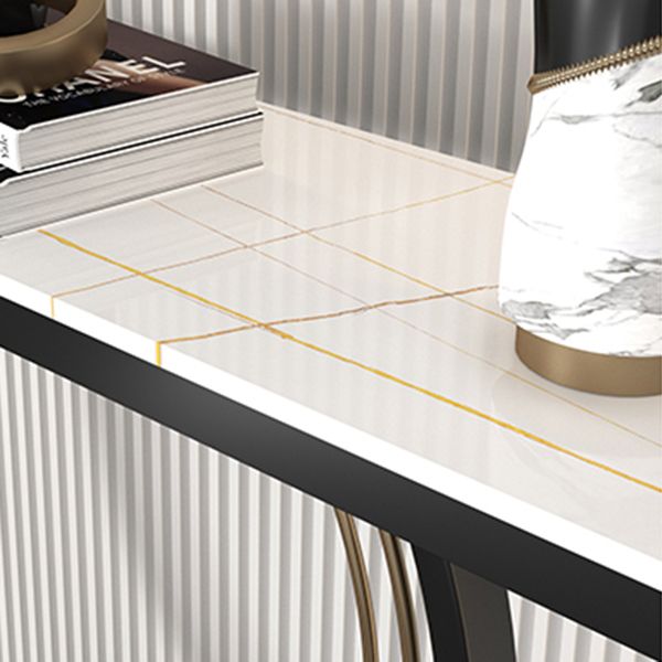 Tavolo da divano di divano console in pietra contemporanea tavolo da rettangolo per sala