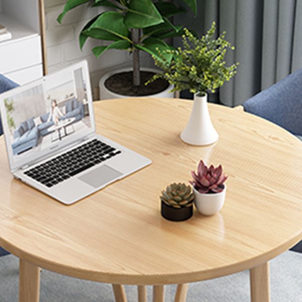 Moderne ronde eettafel van natuurlijk eikenhout voor 2 personen