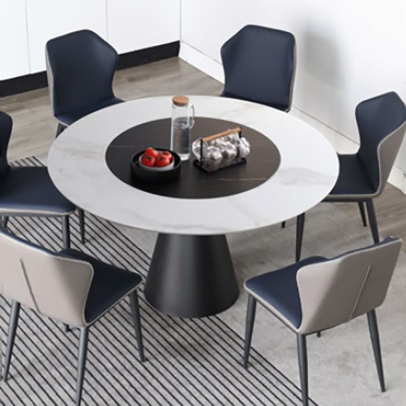 Modern Style Round Shape Dining Set Sintered Stone Top Dining Table Furniture for Restaurant Clearhalo 'Dining Room Sets' 'Dining Tables & Seating' 'dining_room_set' 'furn' 'furn_dining_room_set' 'Furniture' 'furniture_dining_room_set' 'Kitchen & Dining Furniture' 'kitchen&dining_furn' 'kitchen' 1200x1200_ac5c2ba2-086b-4efe-affb-dd2a89a6d529