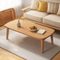 Modern Solid Wood Rectangular Coffee Table 4 Legs Folding Cocktail Table